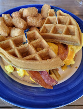 Chicken And Waffles With Tater Tots