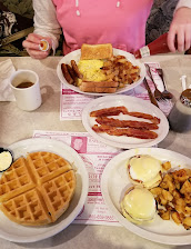 Waffle And Eggs Benedict