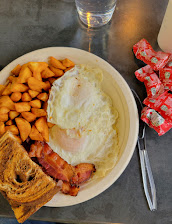 Eggs Over Easy With Home Fires And Bacon